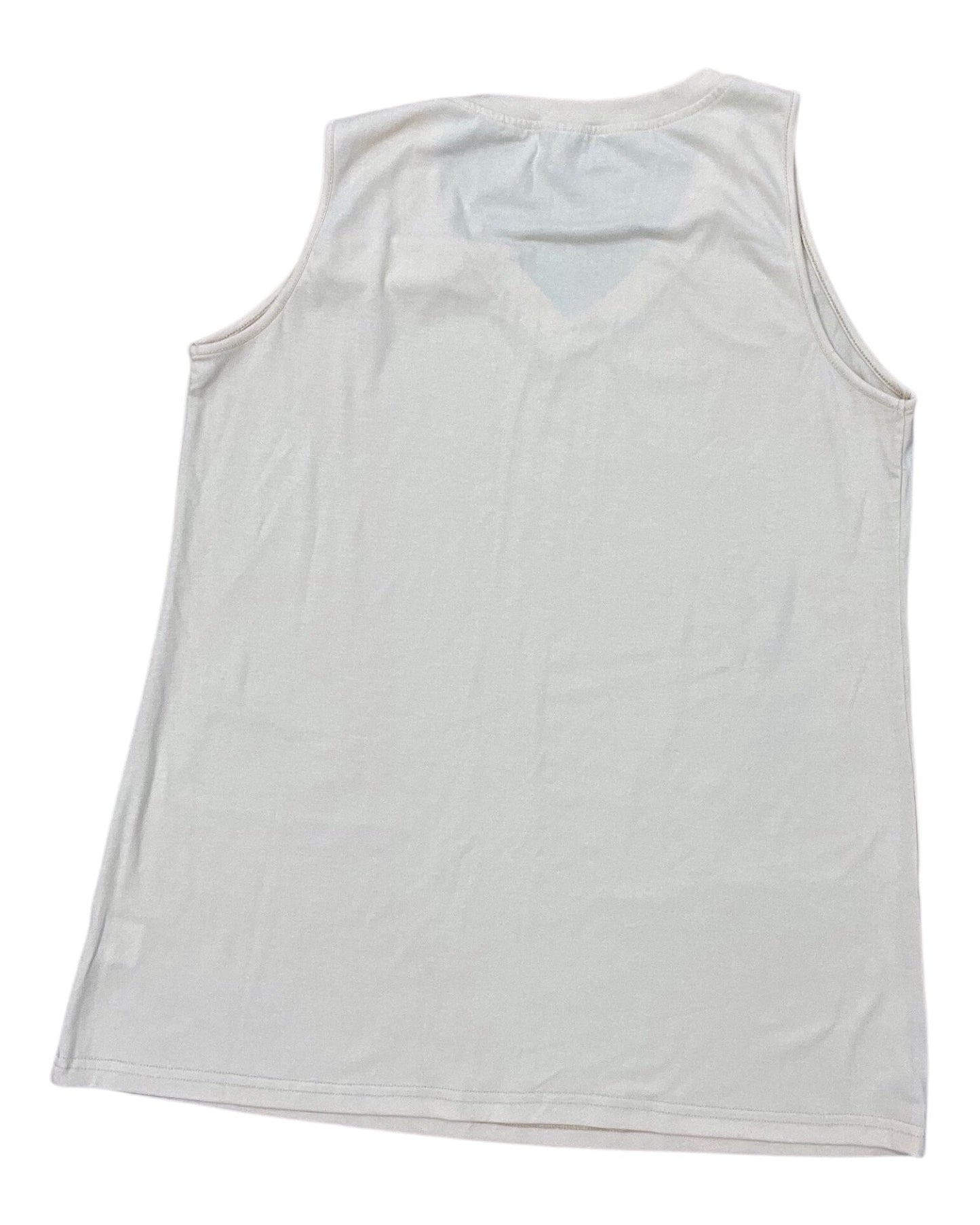 Top Sleeveless Basic By Clothes Mentor In Cream, Size:Xl