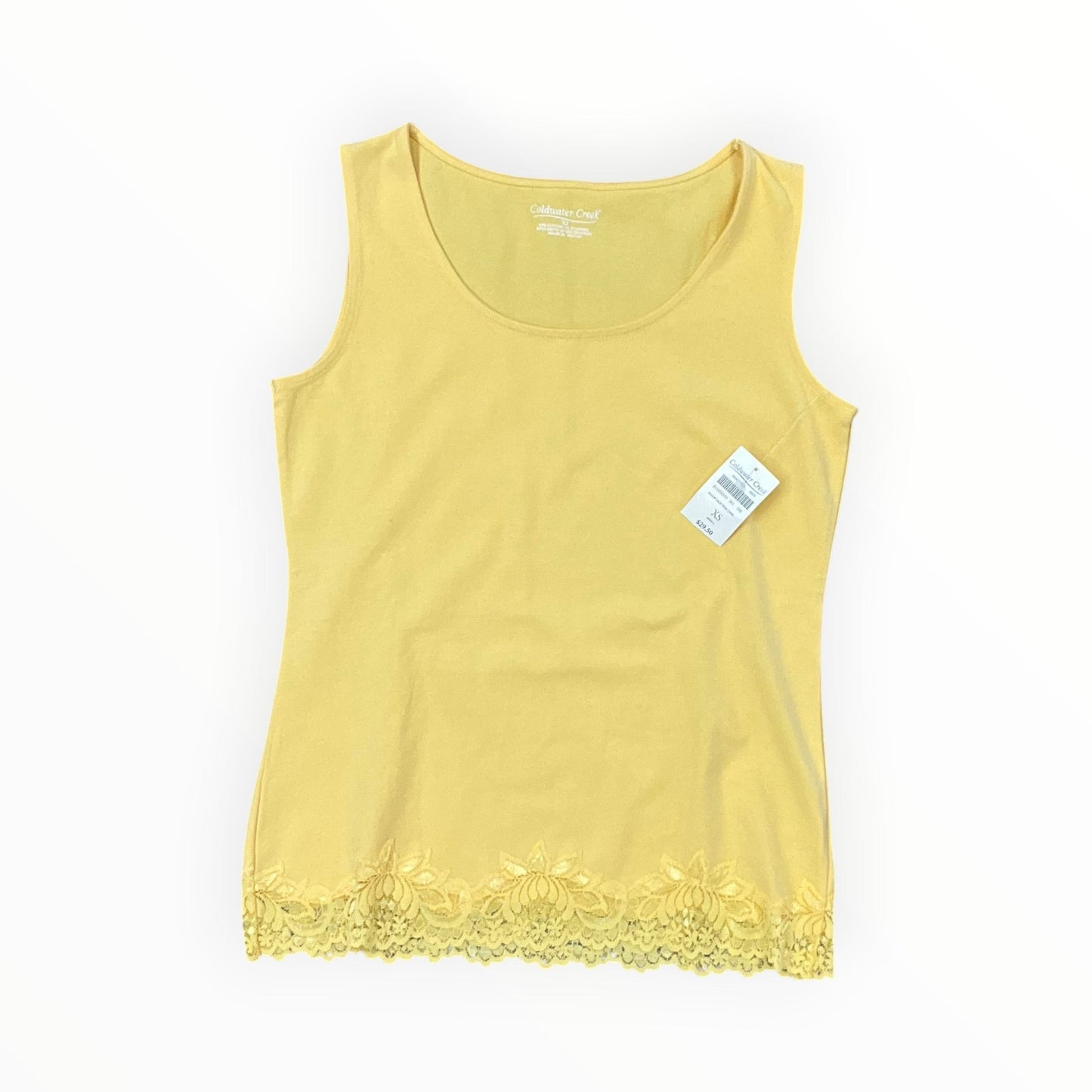 Tank Top By Coldwater Creek In Yellow, Size:Xs