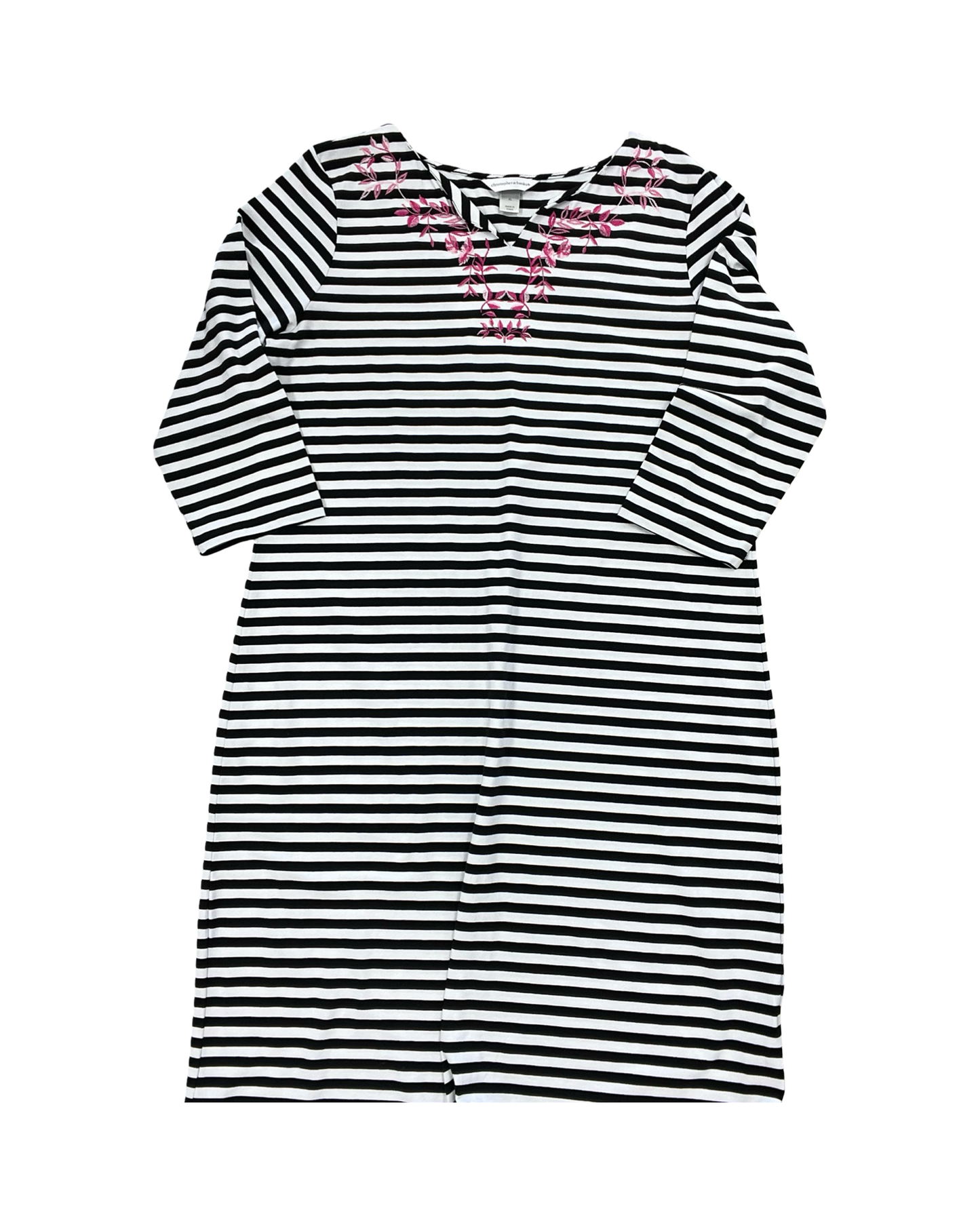 Dress Casual Midi By Christopher And Banks In Black & White, Size:Xl