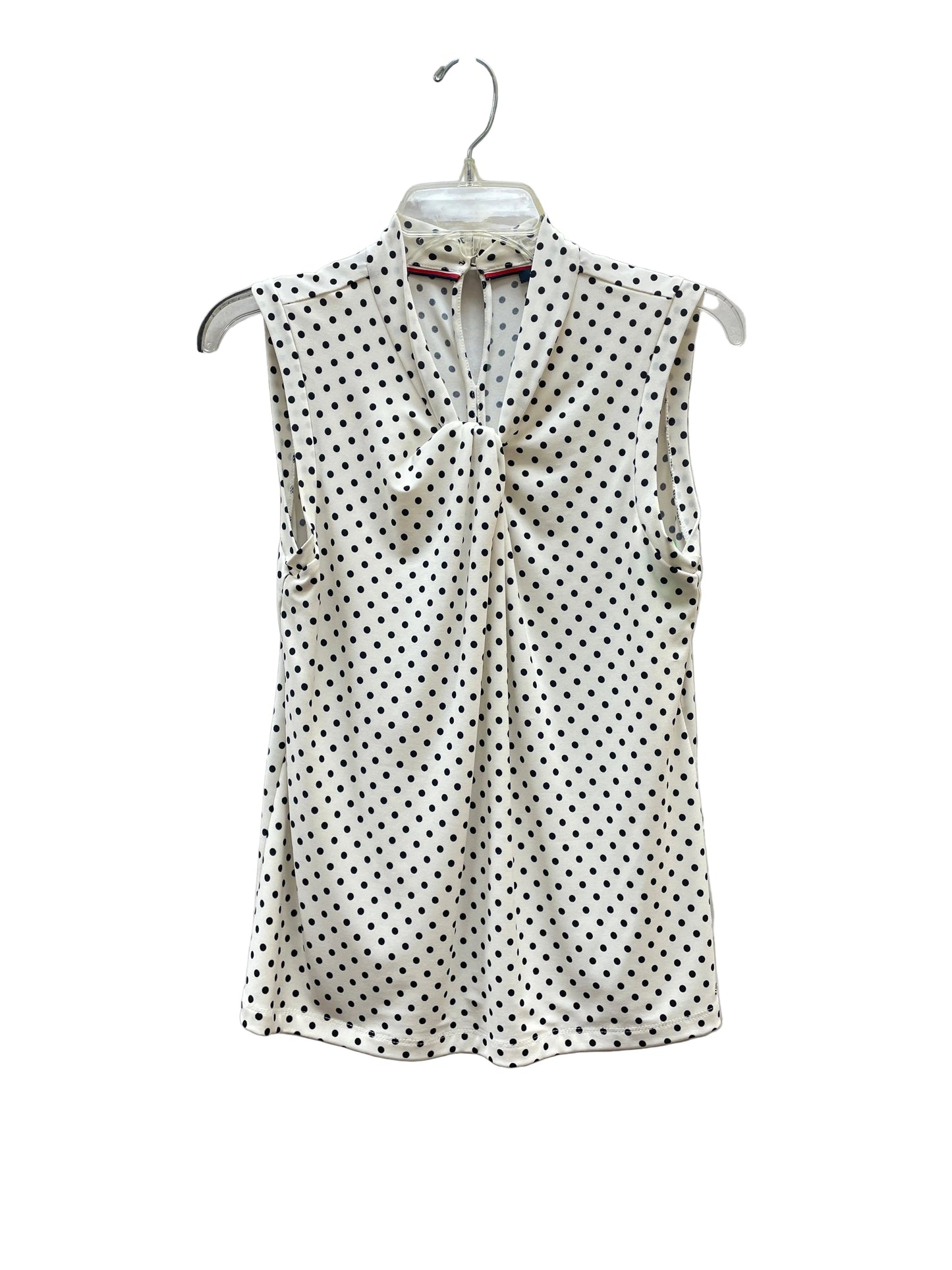 Top Sleeveless By Tommy Hilfiger In Black & Cream, Size:S