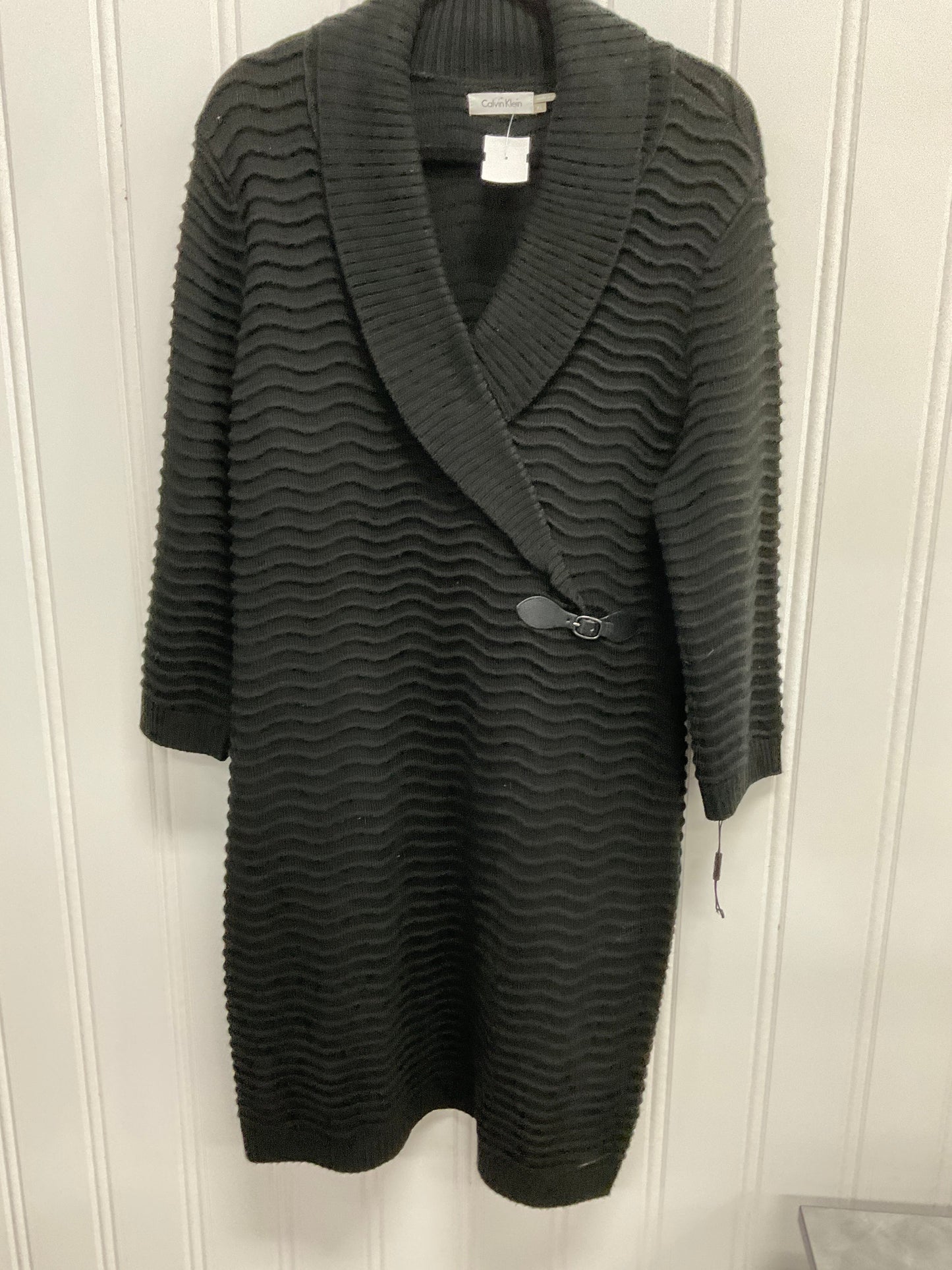 Dress Sweater By Calvin Klein In Black, Size:Xl