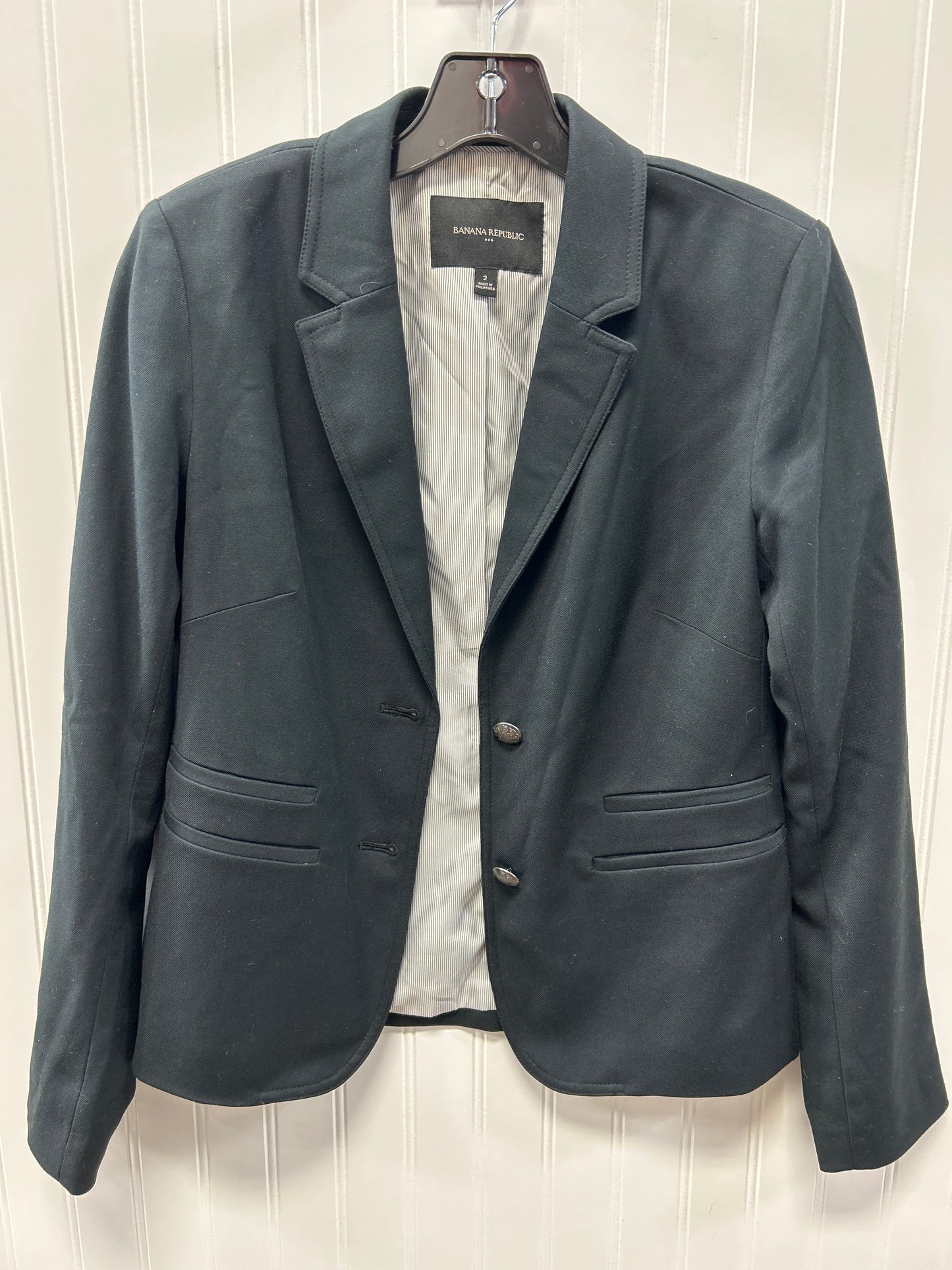 Blazer By Banana Republic In Black, Size:2