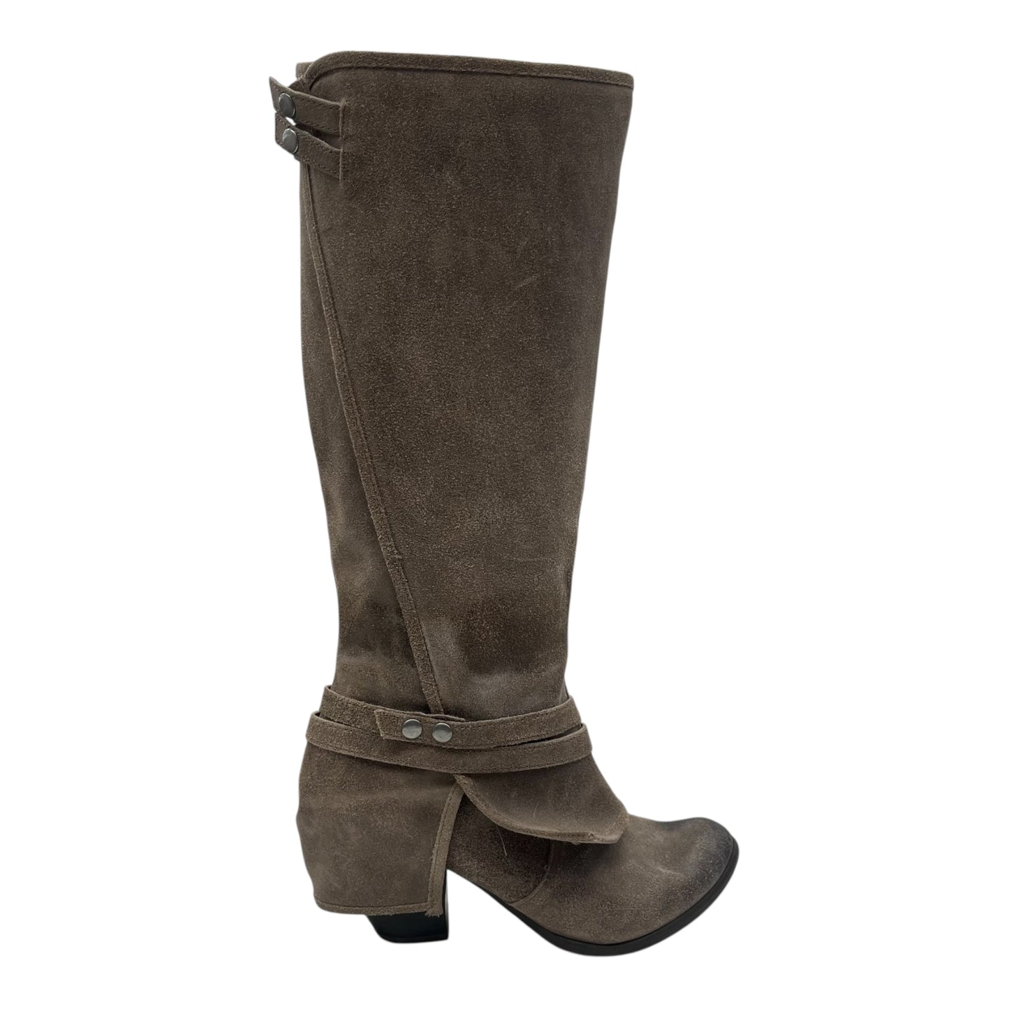 Boots Leather By Fergie In Brown, Size:7.5