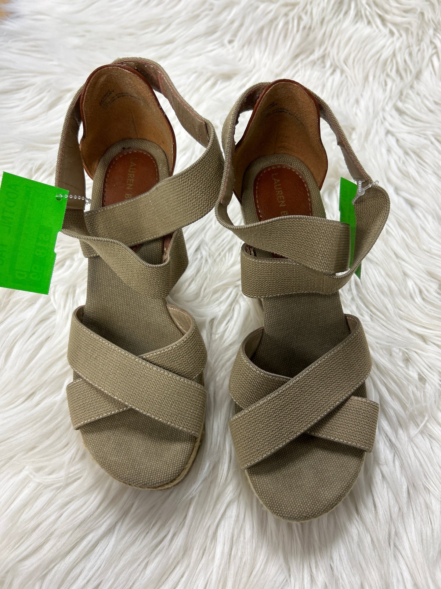 Sandals Heels Block By Cmc In Tan, Size:7