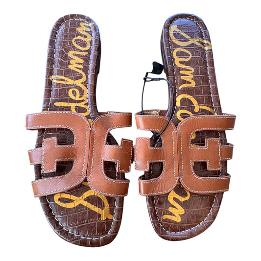 Sandals Flats By Sam Edelman In Brown, Size:9.5