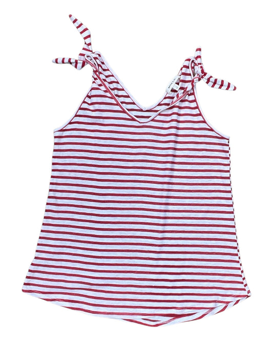 Top Sleeveless By Hailey & Co In Red & White, Size:M