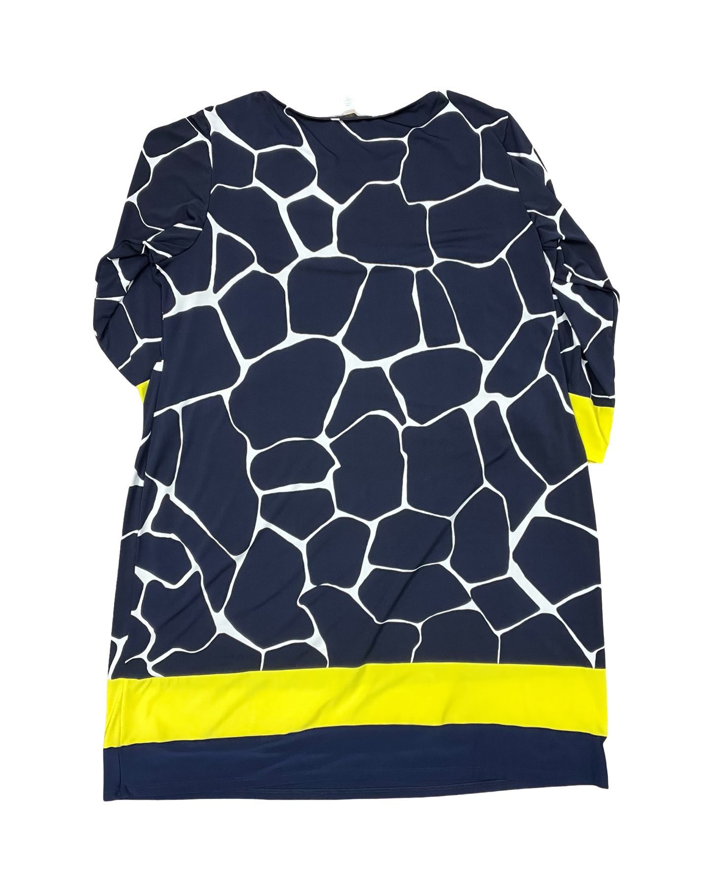 Dress Casual Midi By Clothes Mentor In Blue & White, Size:2X