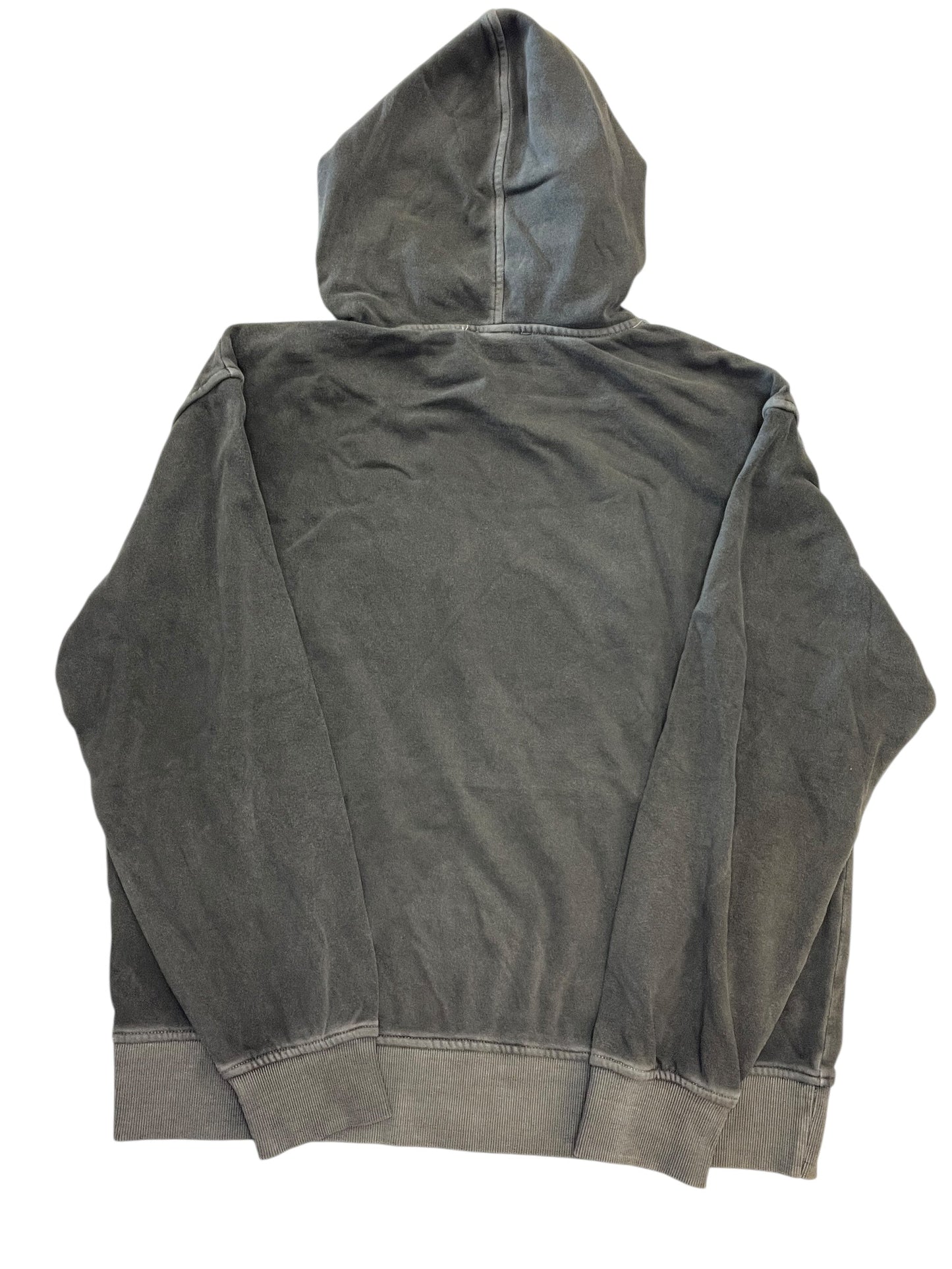 Sweatshirt Hoodie By Zenana In Grey, Size:L