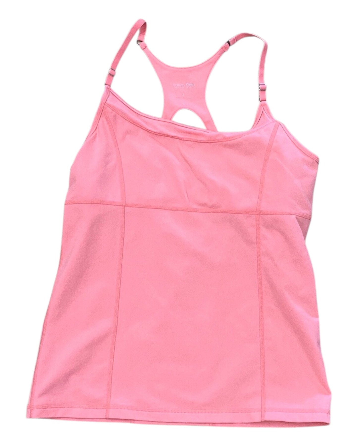 Athletic Tank Top By Calvin Klein In Orange, Size:L