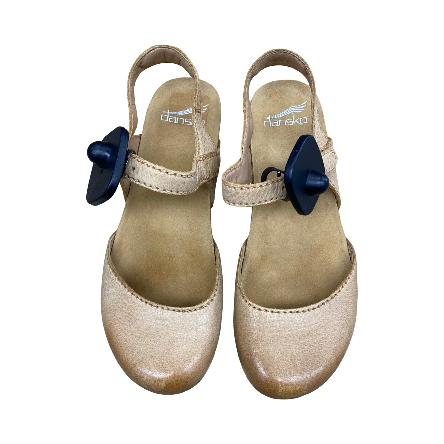 Sandals Heels Platform By Dansko In Beige, Size:6