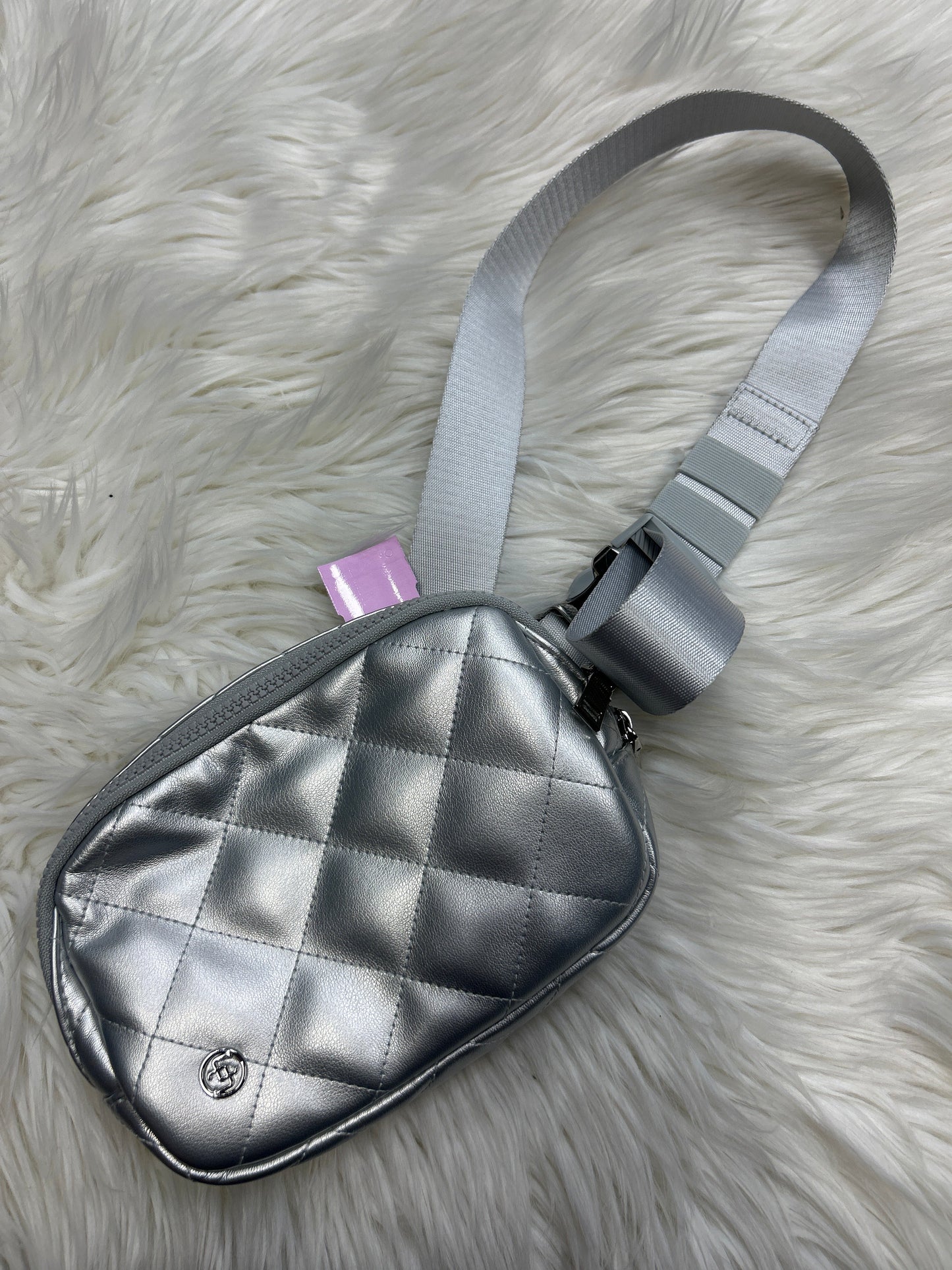 Belt Bag By Chicos In Silver, Size:Small