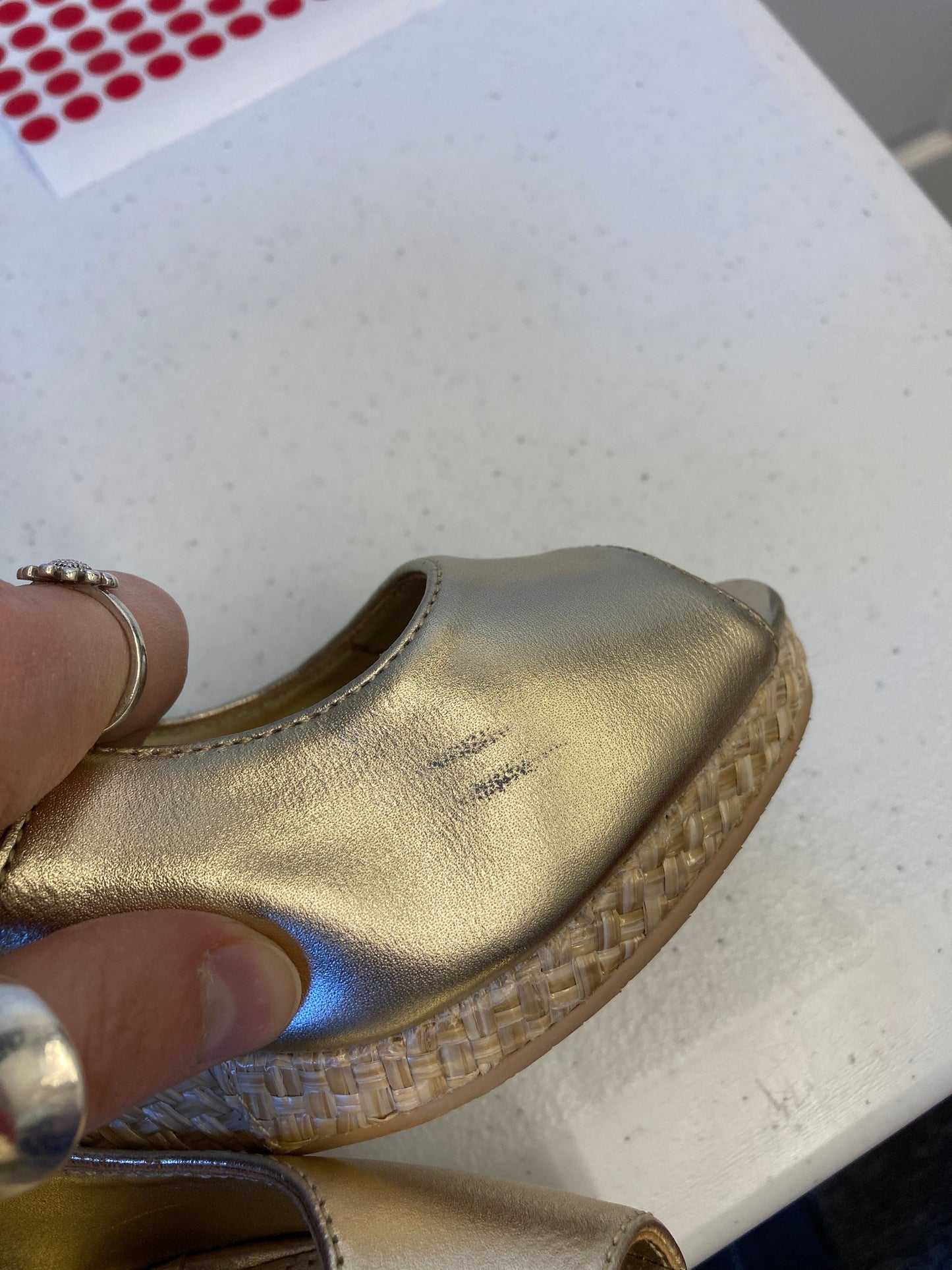 Sandals Designer By Lilly Pulitzer In Gold, Size:7.5