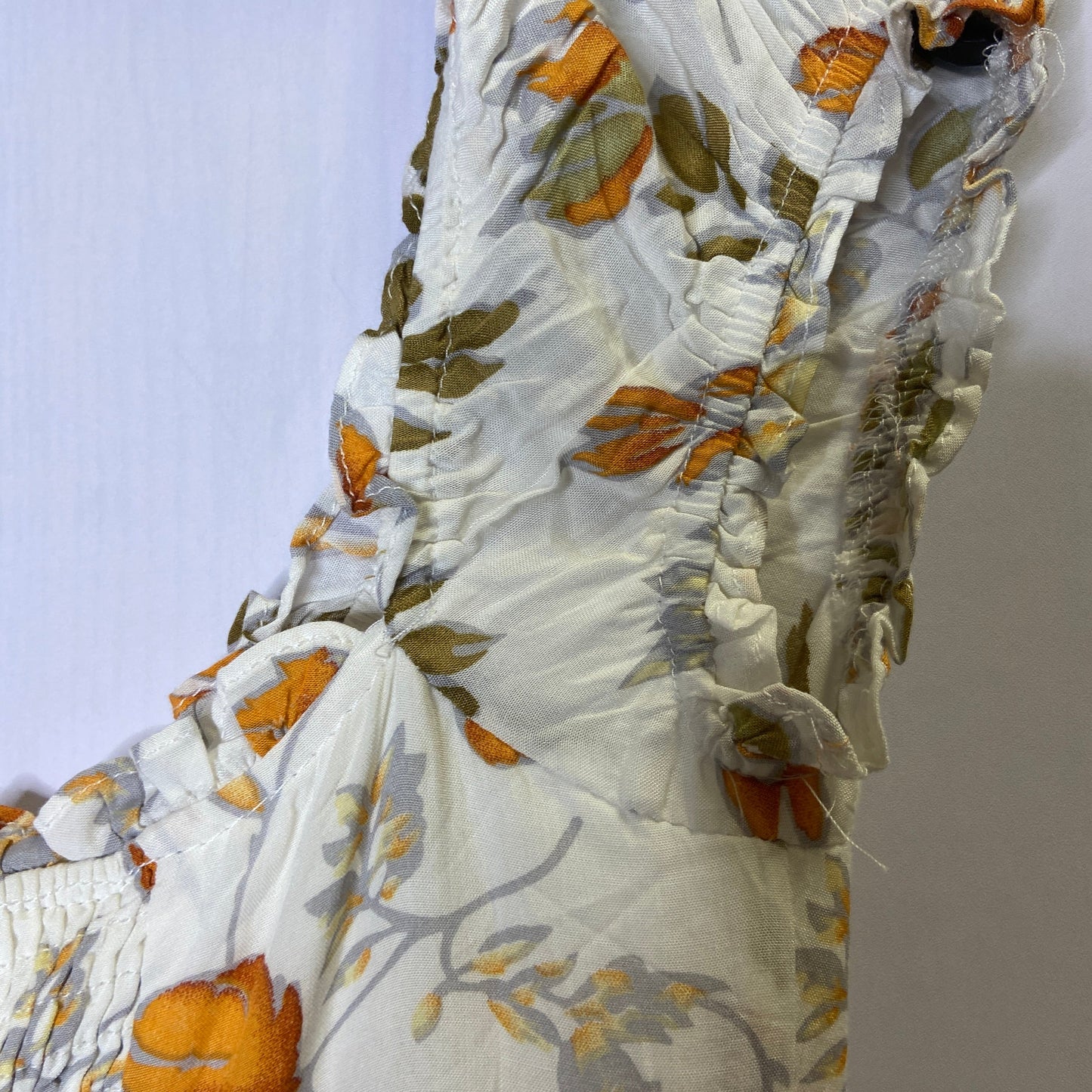 Dress Casual Midi By Hello Molly In Cream & Orange, Size: 6