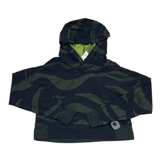 Athletic Sweatshirt Hoodie By Fabletics In Black & Green, Size:M