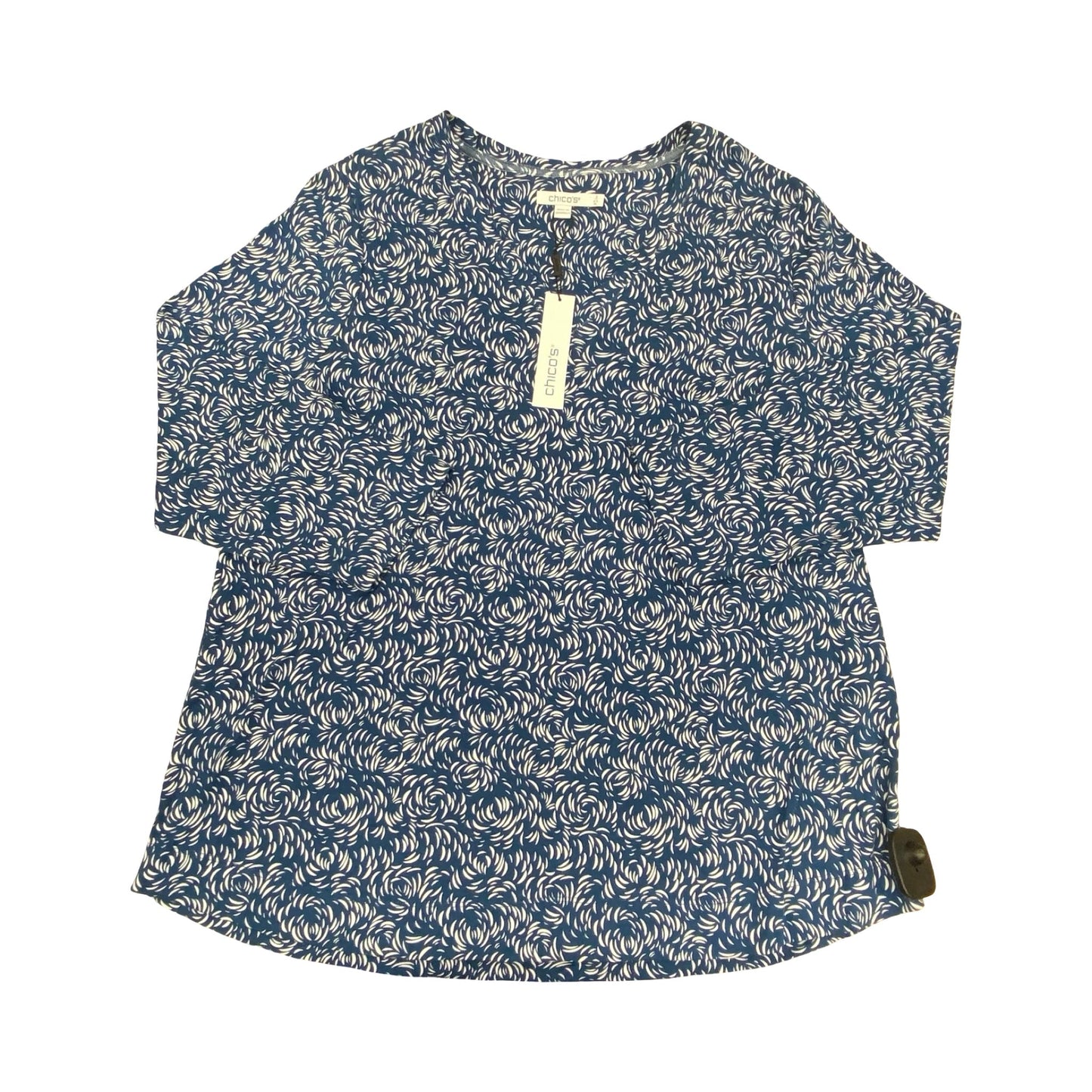 Top Ls By Chicos In Blue & White, Size:Xl