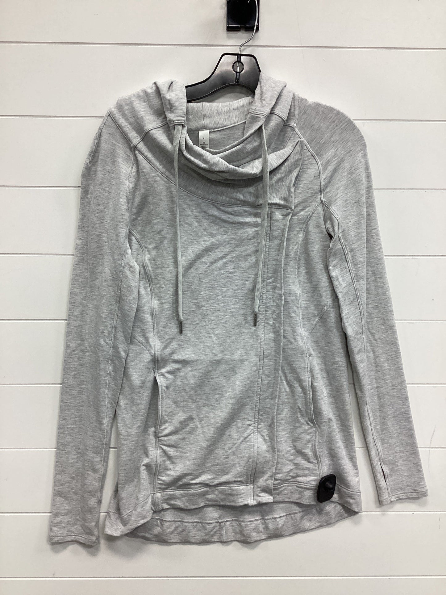 Athletic Sweatshirt Collar By Lululemon In Grey, Size:4