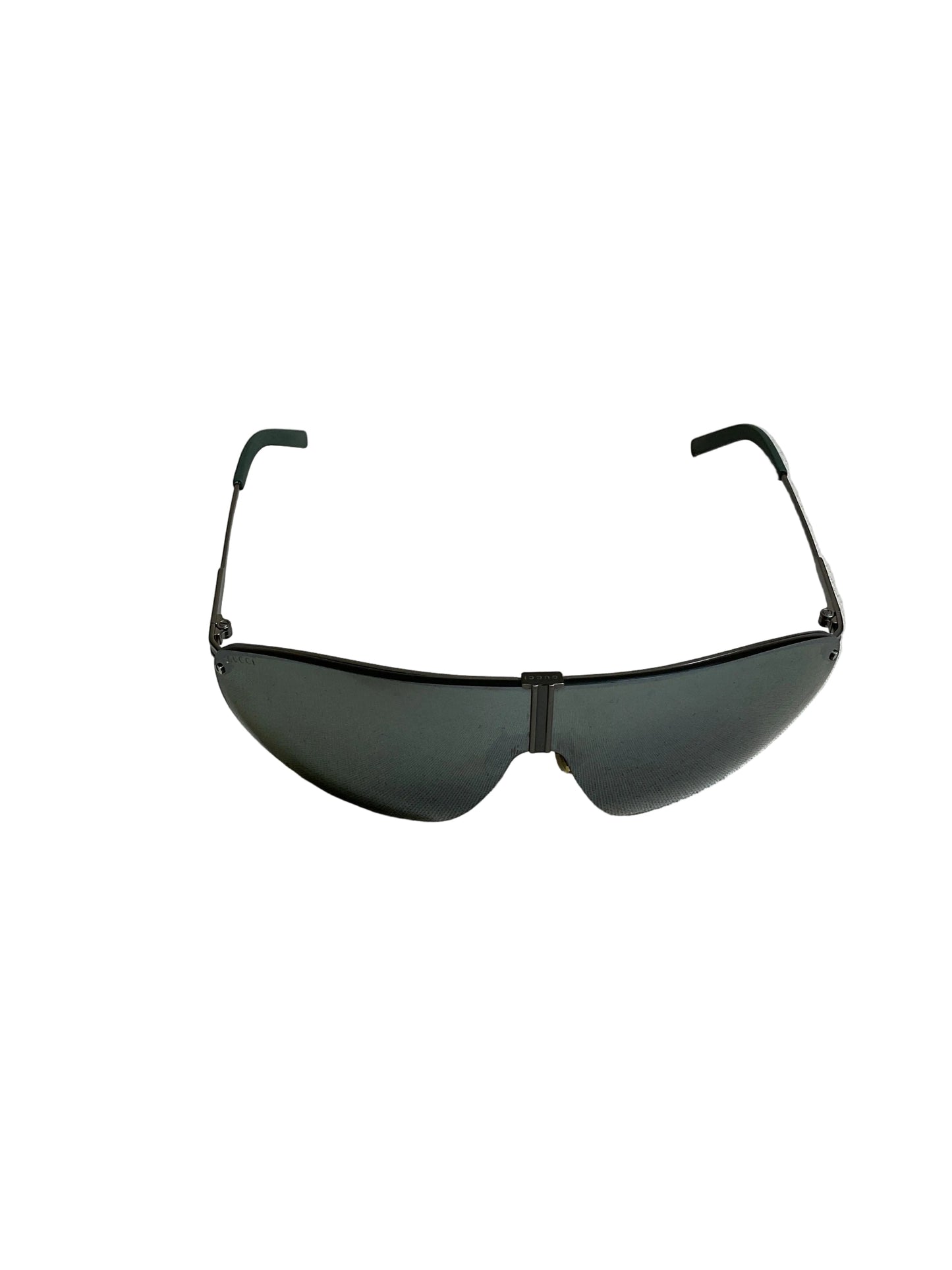 Sunglasses Luxury Designer By Gucci In Grey & Red, Size: