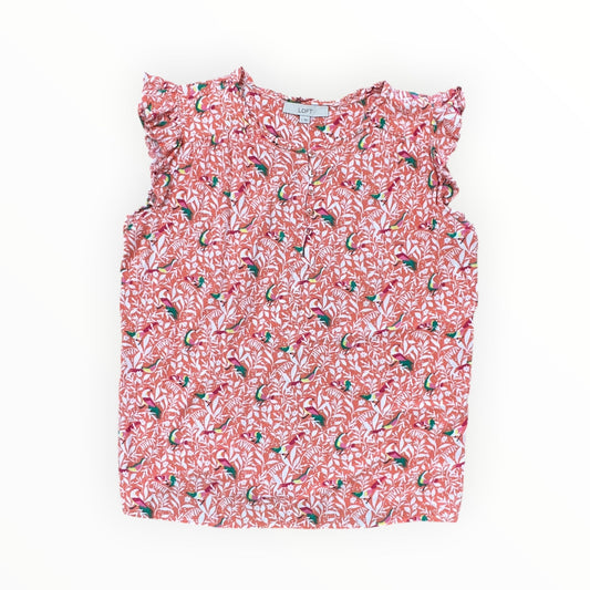 Top Sleeveless By Loft In Orange, Size:L