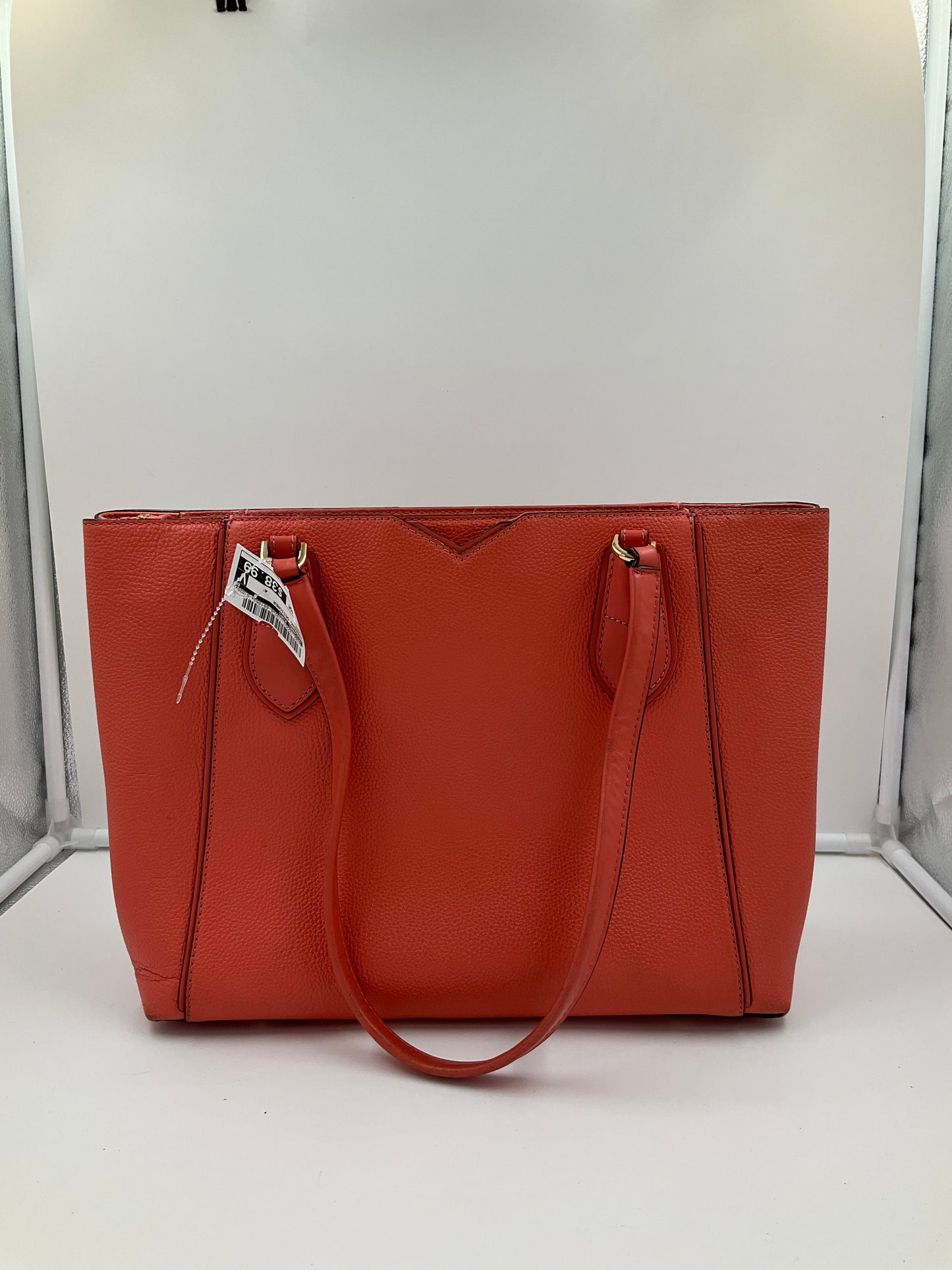 Handbag Designer By Michael Kors In Coral, Size:Large