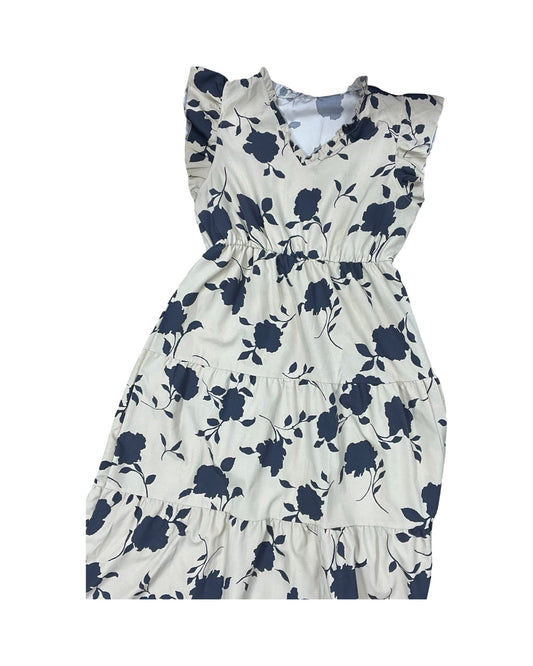 Dress Casual Midi By Clothes Mentor In Black & Tan, Size:Xl