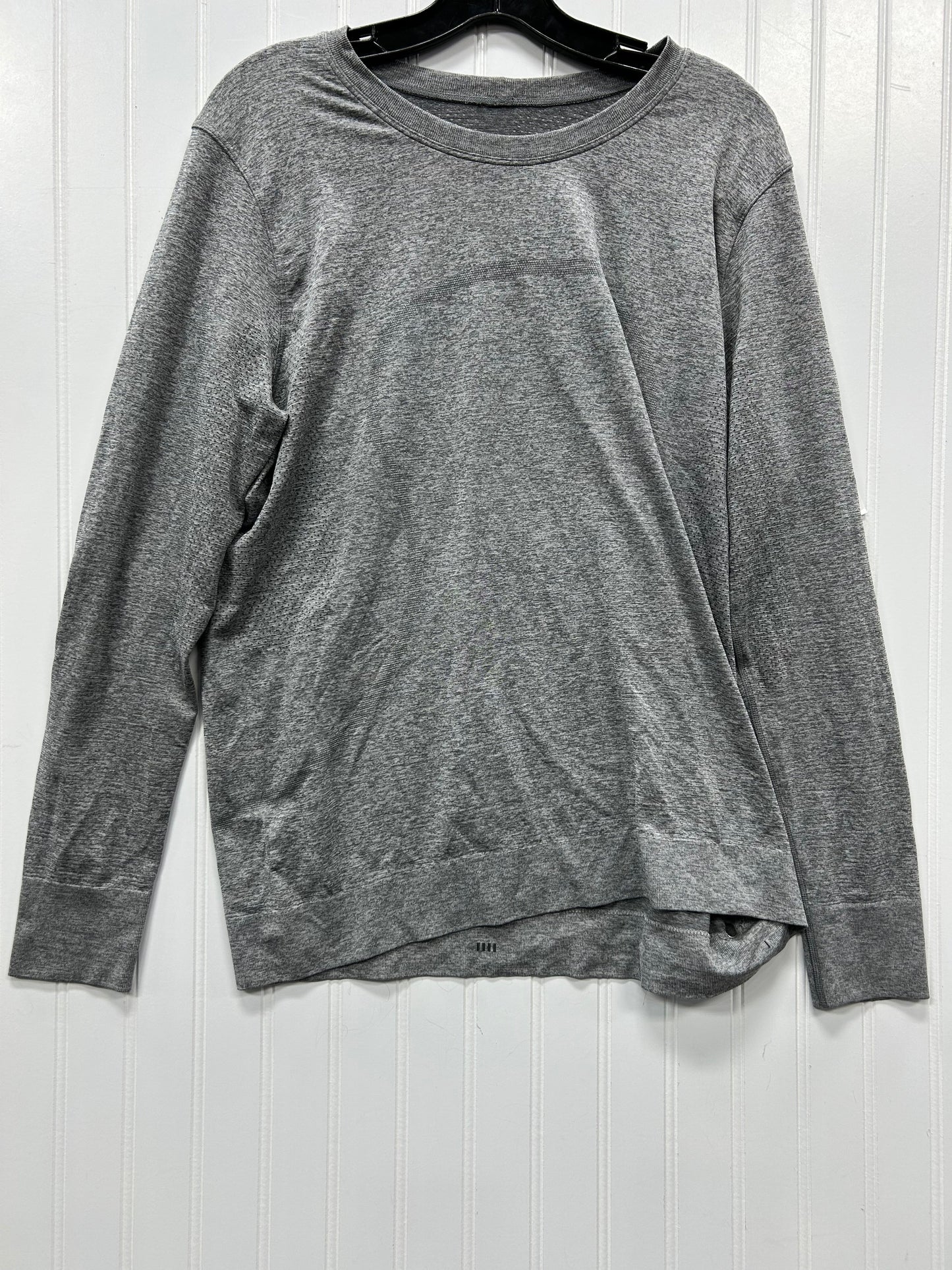 Athletic Top Ls Crewneck By Lululemon In Grey, Size:14