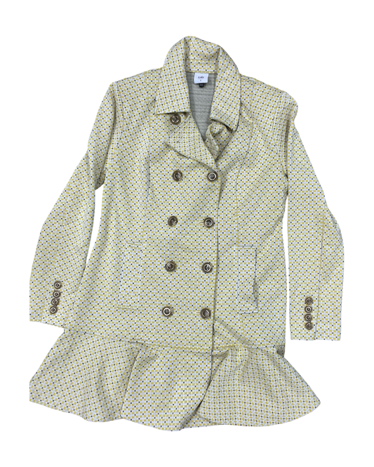 Dress Casual Midi By Cabi In White & Yellow, Size:S