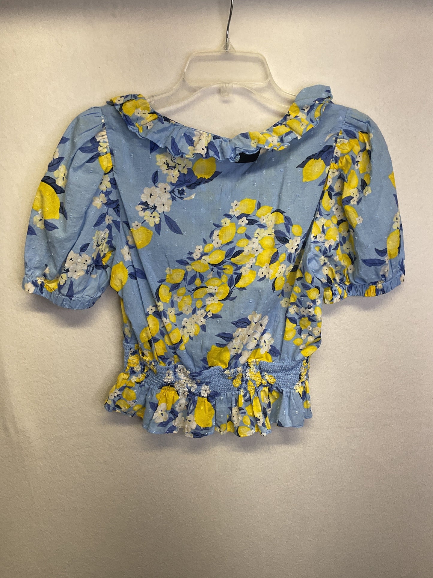 Top Ss By Ann Taylor In Blue & Yellow, Size:Sp