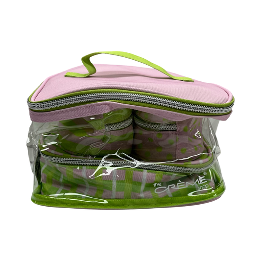 Makeup Bag By Cmf In Green & Pink, Size:Medium