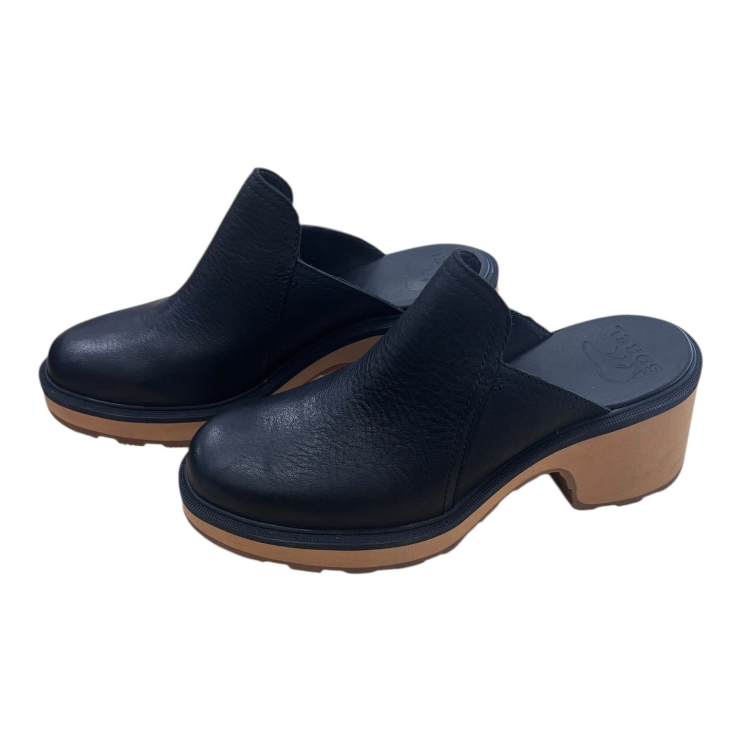 Shoes Heels Wedge By Sorel In Black & Tan, Size:7.5