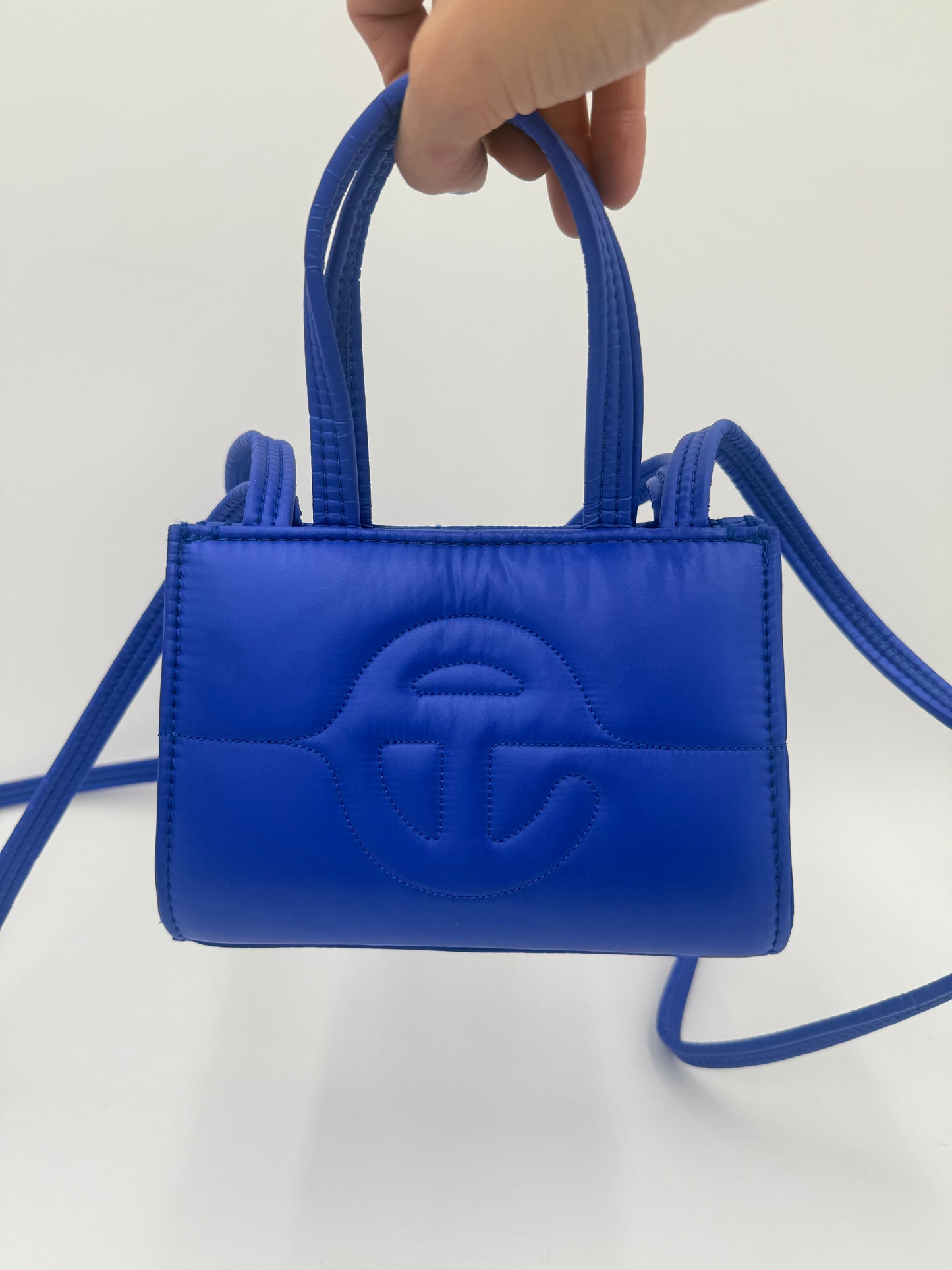 Crossbody Designer By Telfar In Blue, Size:Small
