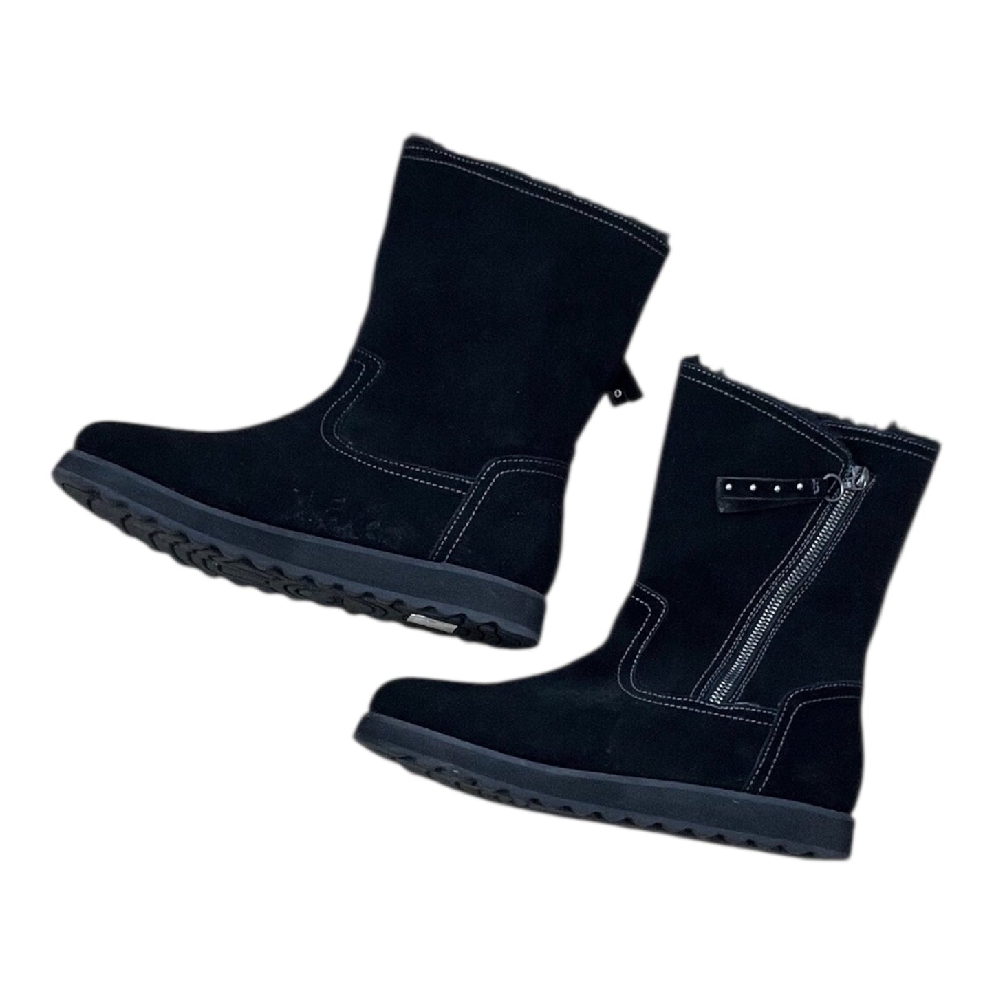 Boots Mid-Calf Flats By Skechers In Black, Size:8