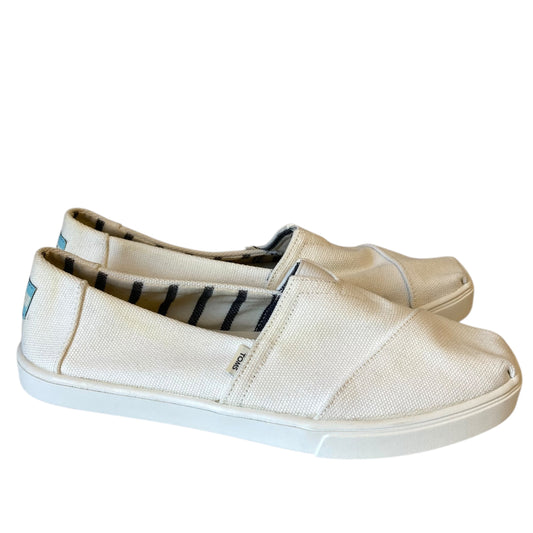 Shoes Flats By Toms In White, Size:7.5