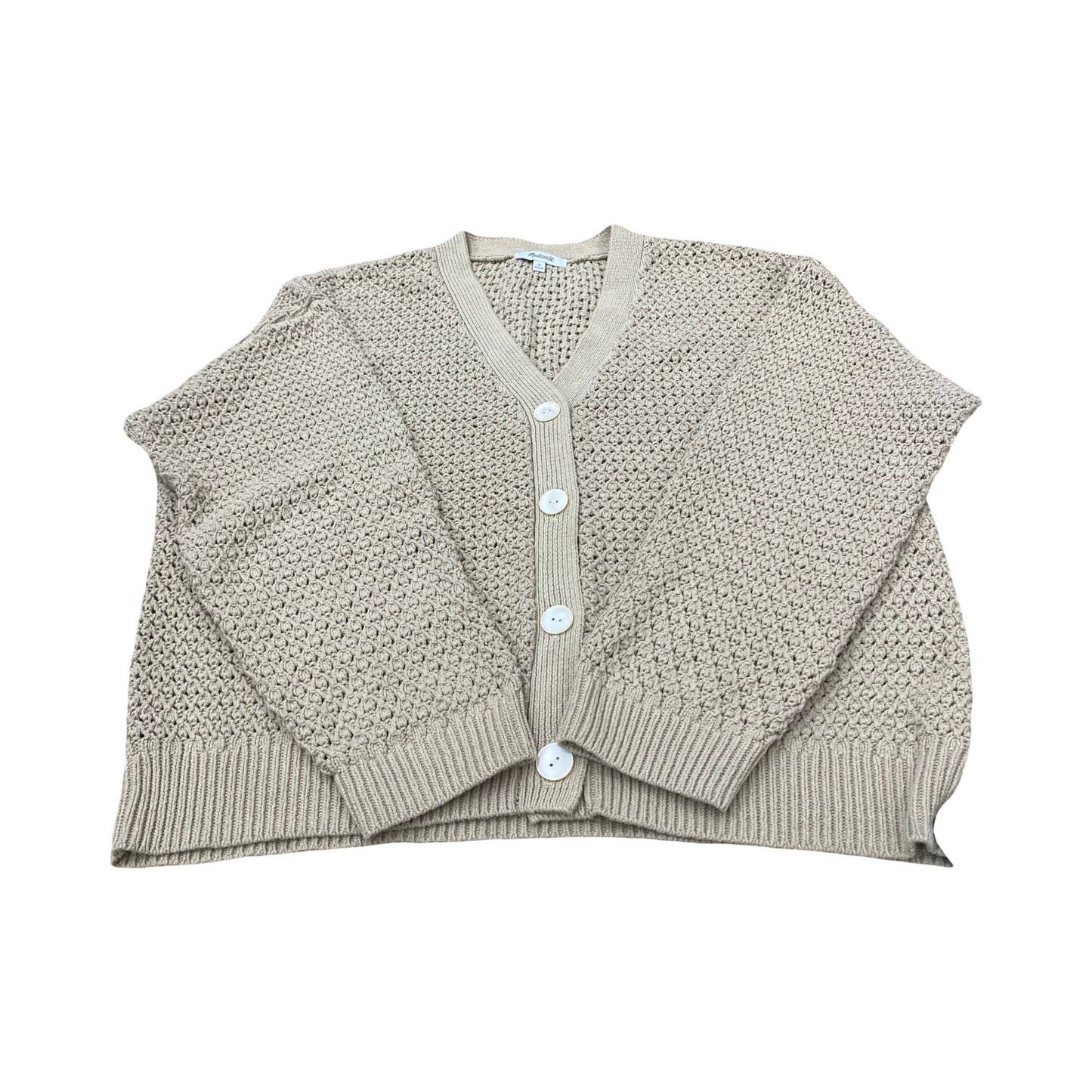 Sweater Cardigan By Madewell In Tan, Size:1X