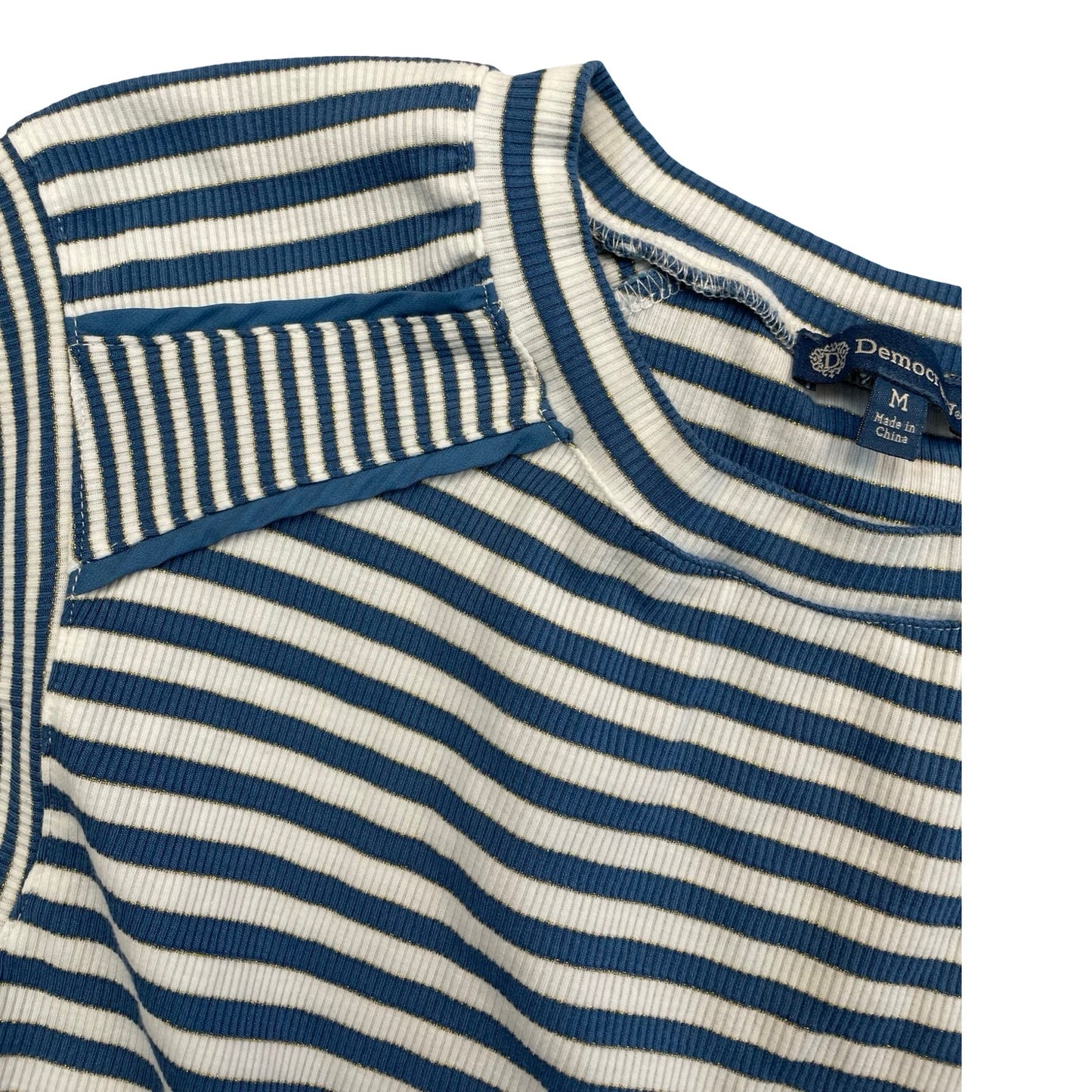 Top Sleeveless By Democracy In Blue & Gold, Size:M