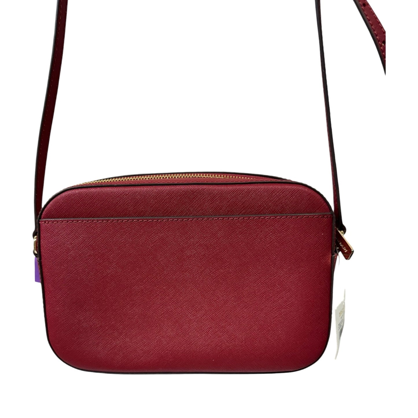 Crossbody Designer By Michael Kors In Gold & Red, Size:Medium