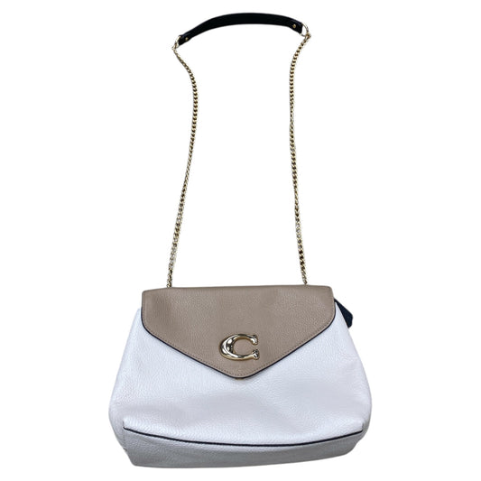 Handbag Designer By Coach In Brown & Cream, Size:Medium