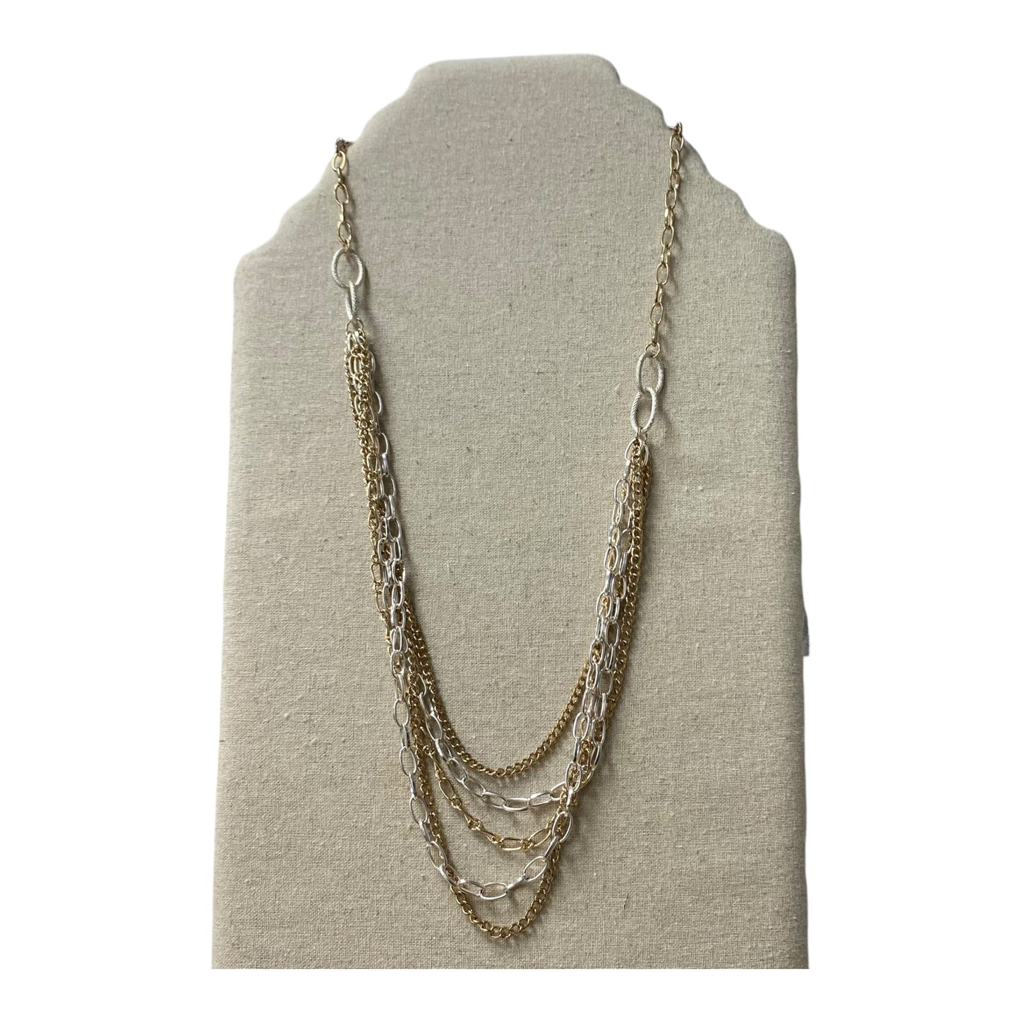 Necklace Layered  In Gold & Silver