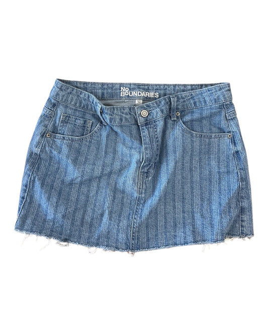 Skirt Mini & Short By No Boundaries In Blue Denim, Size:M