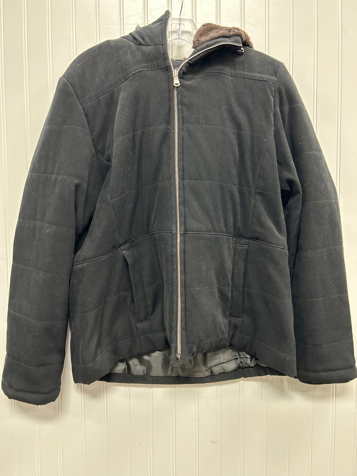 Coat Puffer & Quilted By Jones New York In Black, Size:L