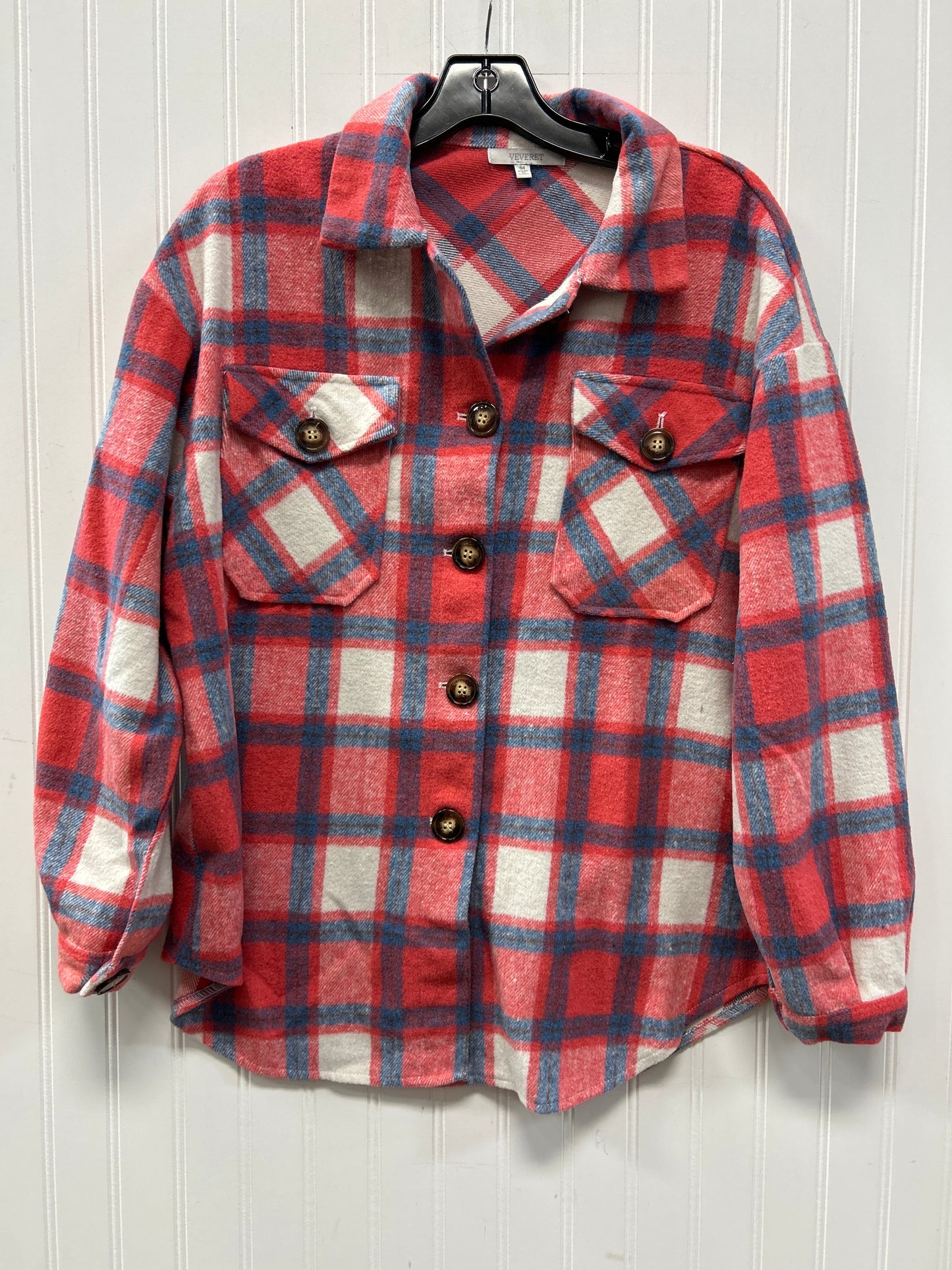 Jacket Fleece By Veveret In Blue & Pink, Size:M