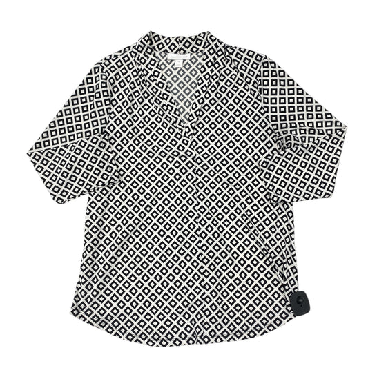 Top Ss By Charter Club In Black & White, Size:Mp