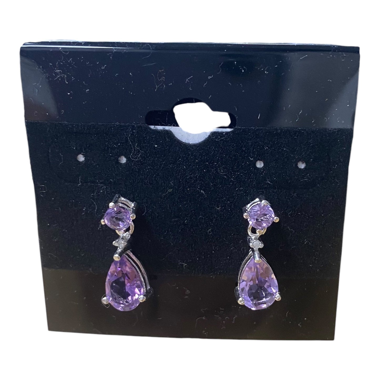 Earrings Sterling Silver In Purple