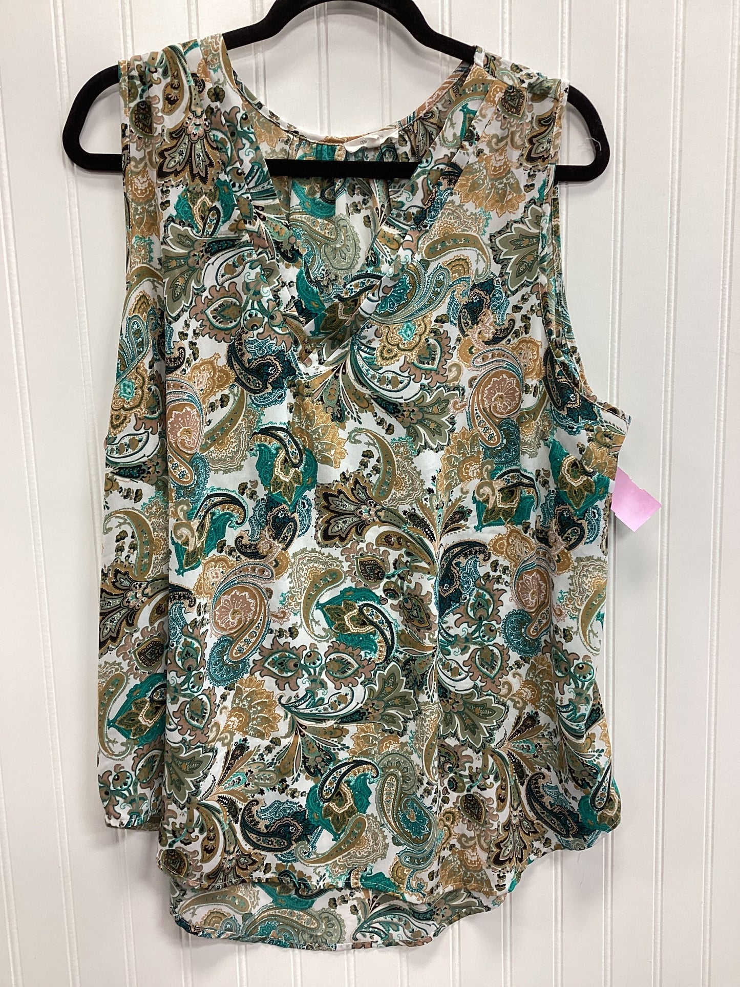 Top Sleeveless By Maurices In Green, Size:2X