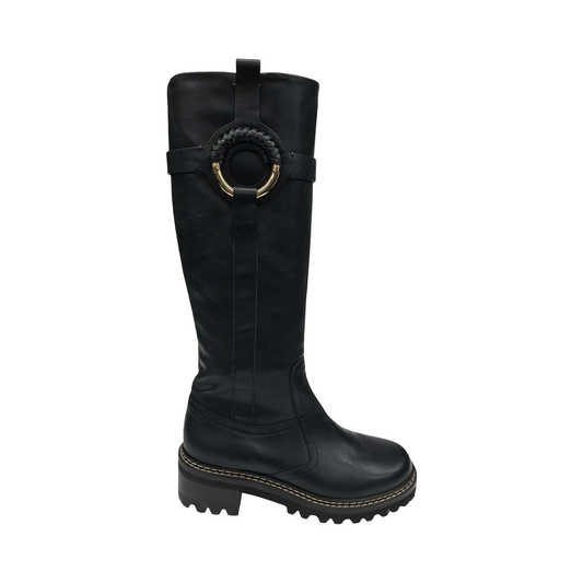 Boots Designer By See By Chloe In Black, Size:5.5