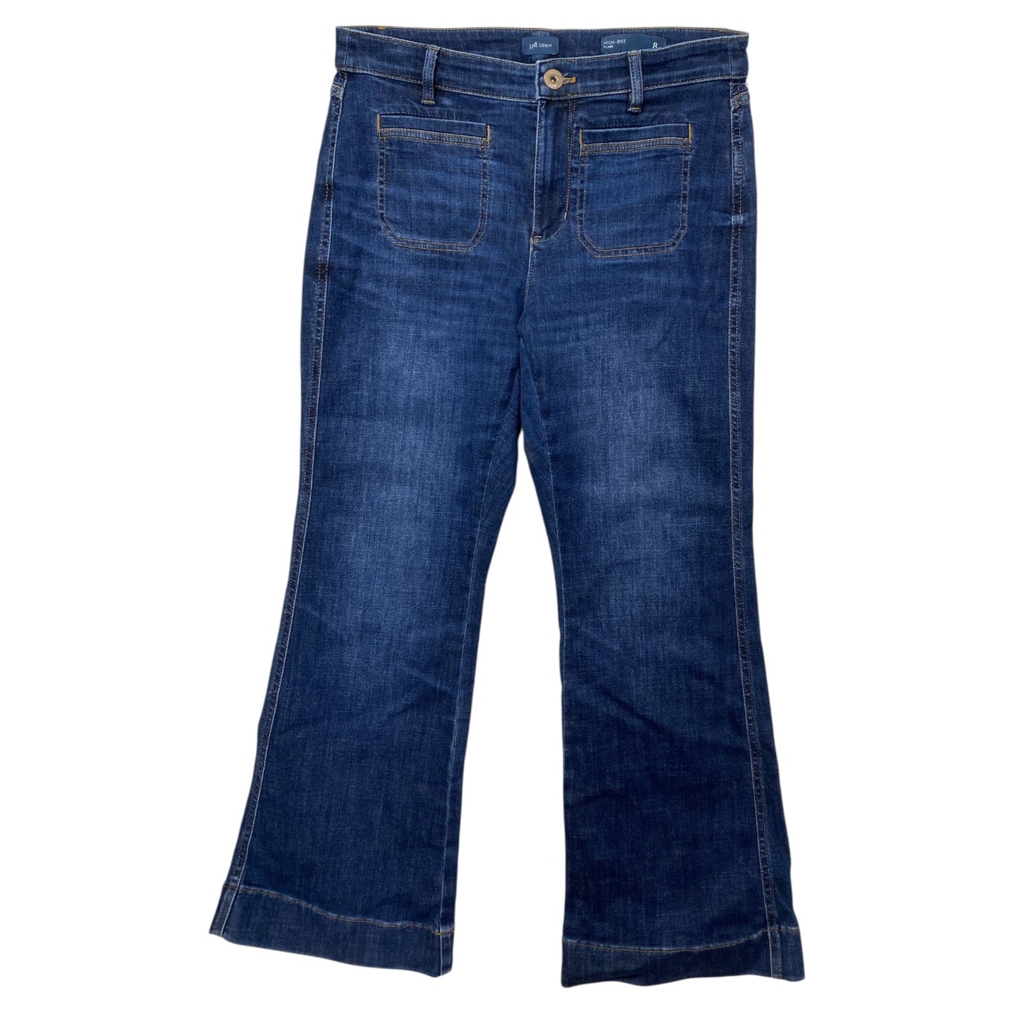 Jeans Flared By J. Jill In Blue Denim, Size:8P