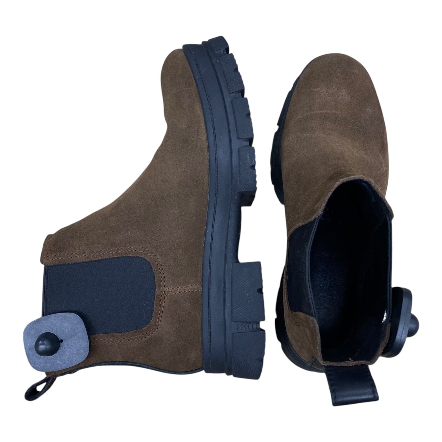 Boots Designer By Ugg In Black & Brown, Size:8.5