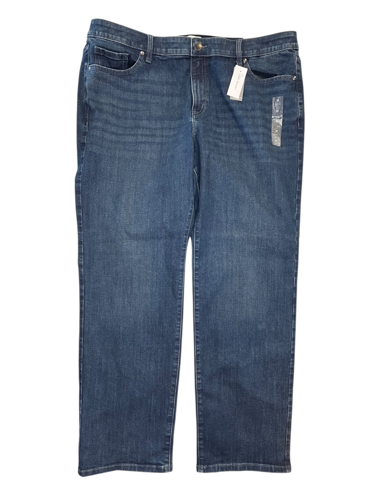 Jeans Straight By Lane Bryant In Blue Denim, Size:22