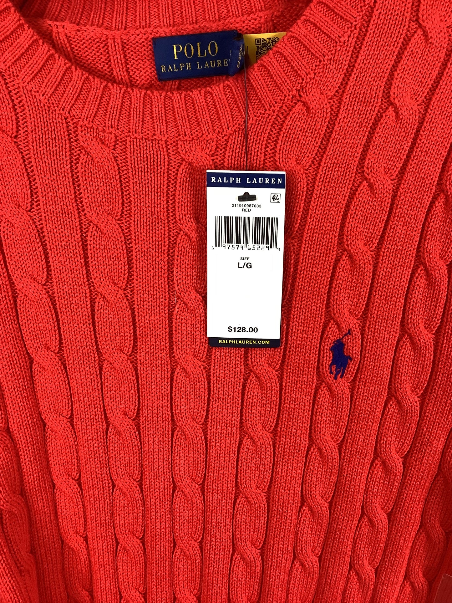 Sweater Short Sleeve By Polo Ralph Lauren In Red, Size: L