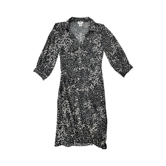 Dress Casual Midi By Dkny In Black & White, Size:8