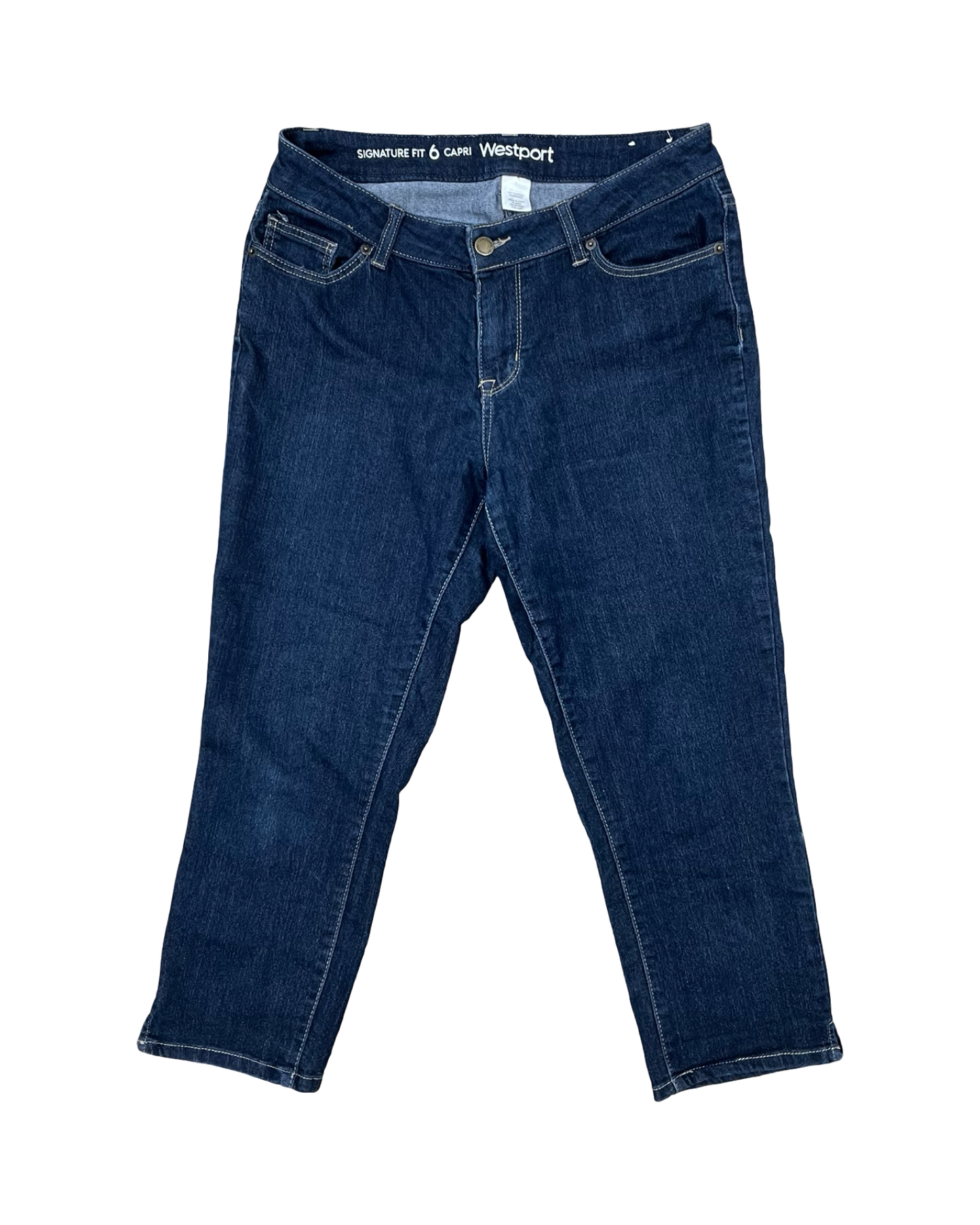 Jeans Cropped By Westport In Blue Denim, Size:6